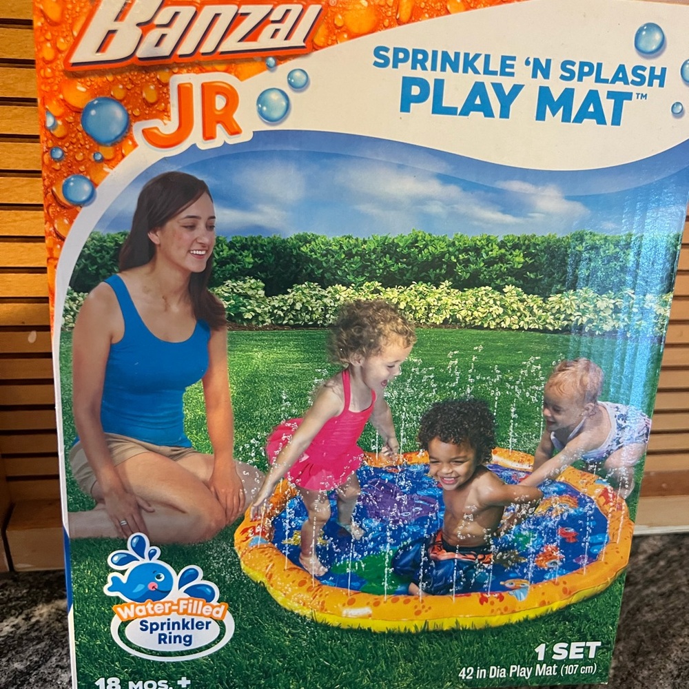 JR Sprinkle 'N Splash Play Mat - Blue and Orange